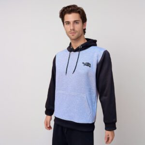 Grey & black embroidered hoodies wholesale