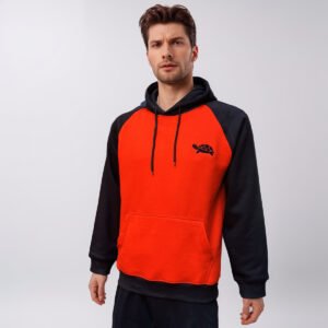 Red and black wholesale custom embroidered hoodies