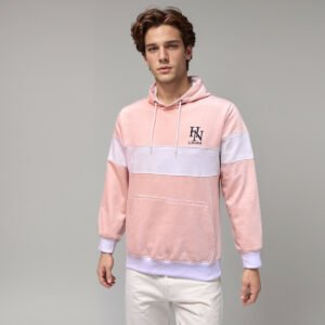 White & Apricot Wholesale Cotton Hoodie