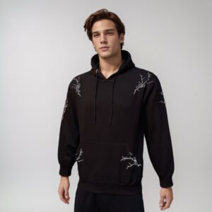 black wholesale cotton hoodie