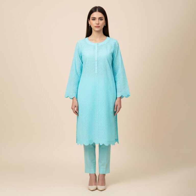 Light blue Wholesale chikanakri Co ord set USA