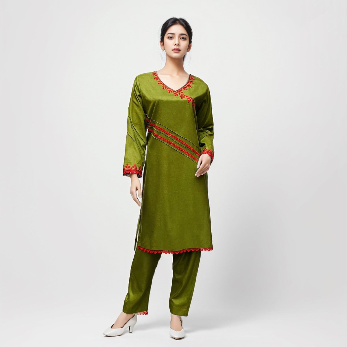 Available in regular, slim, and plus-size fittings.